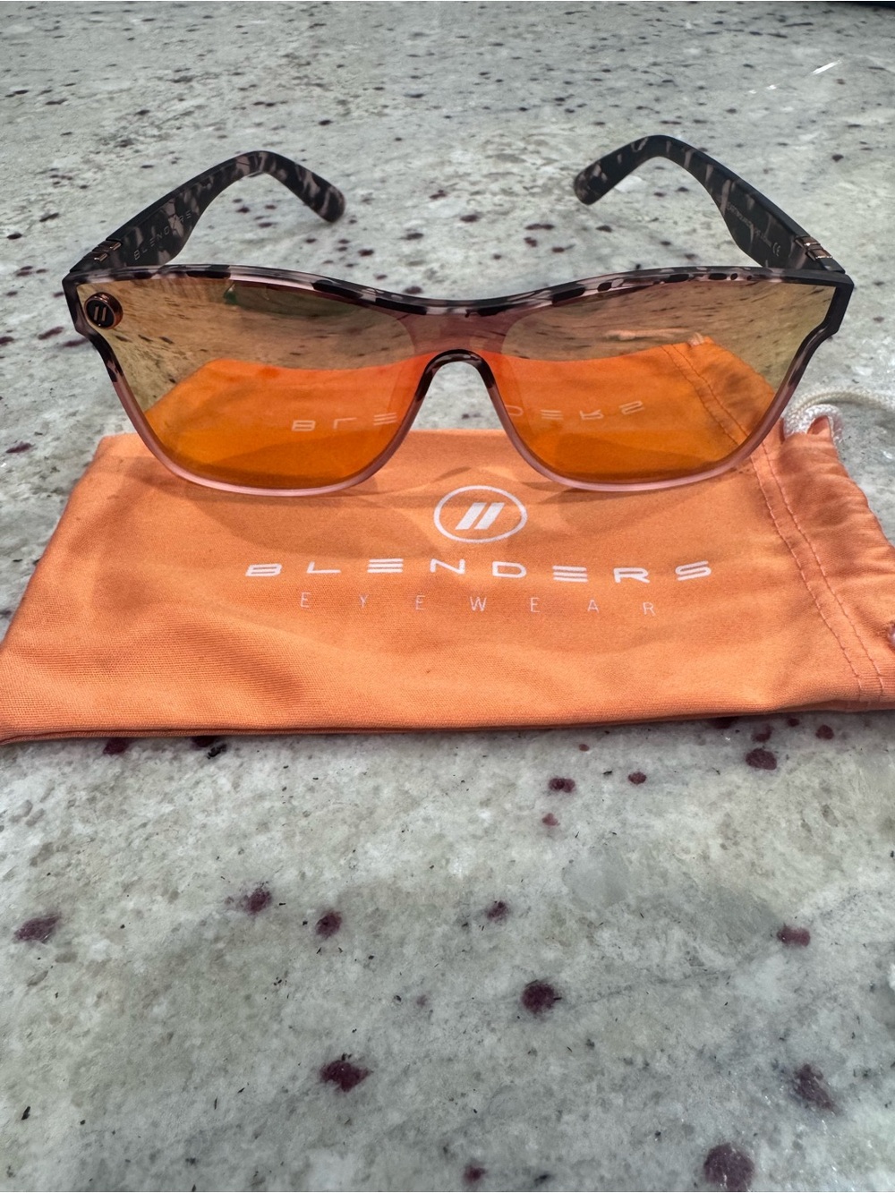 Blenders Eyewear Women’s Orange Gradient Shield Sunglasses